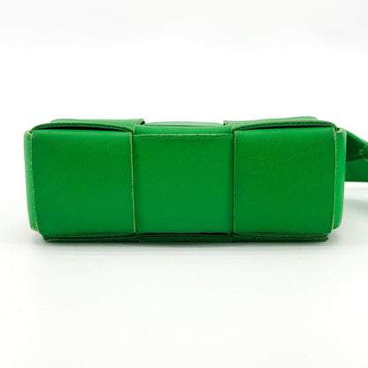 Bottega Veneta Cassette Maxi Intrecciato Leather, Green, Leather, Crossbody Bag