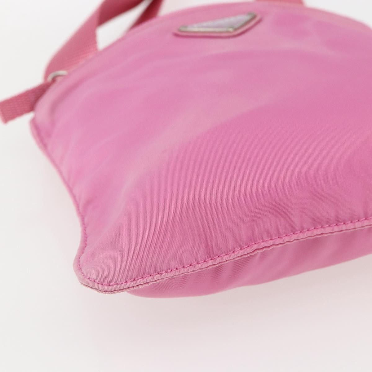 Prada Front Pocket Messenger Tessuto, Pink, Nylon, Shoulder Bag