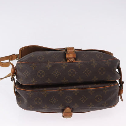 Louis Vuitton Saumur Canvas, Brown, Canvas, Shoulder Bag