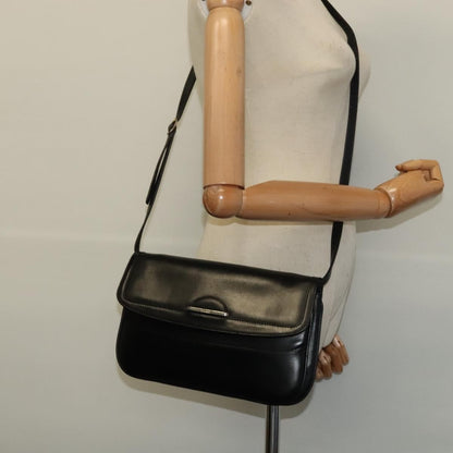 Bally Vintage Leather, Black, Leather, Shoulder Bag