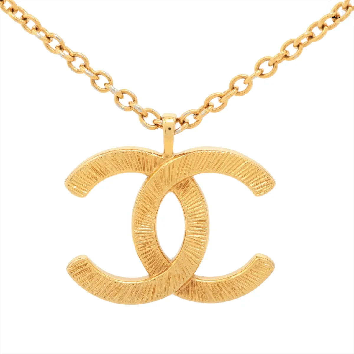 Chanel CC Flower Pendant Necklace Metal with Faux Pearls and Enamel, GOLD, METAL, Necklace
