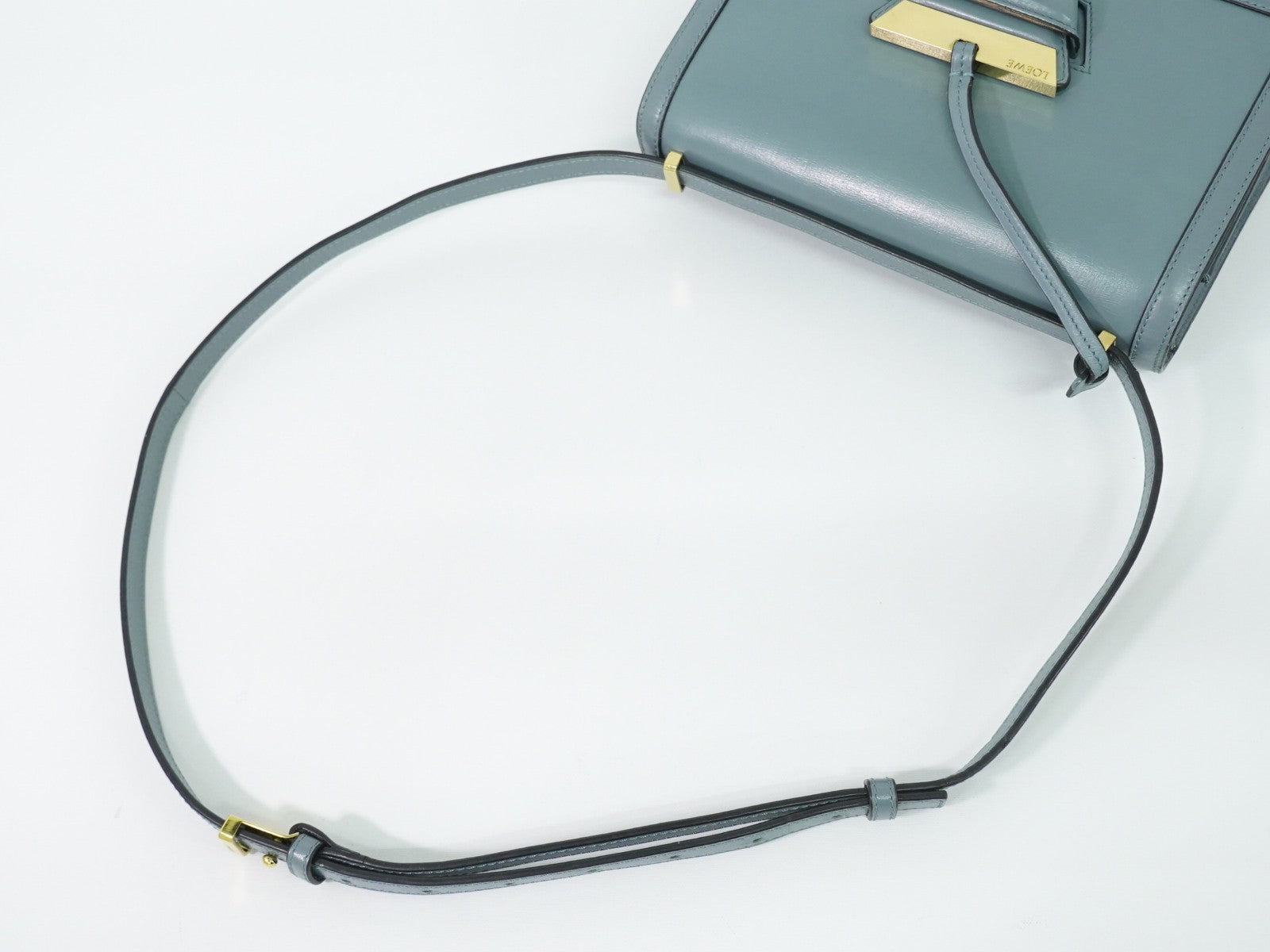 Loewe Barcelona Leather, Blue, Leather, Shoulder Bag