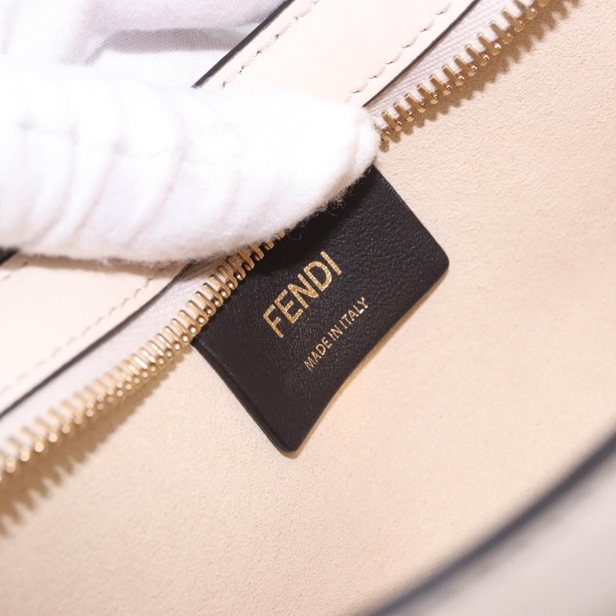 Fendi O'Lock Swing Leather with Fur, White, Leather, Shoulder Bag