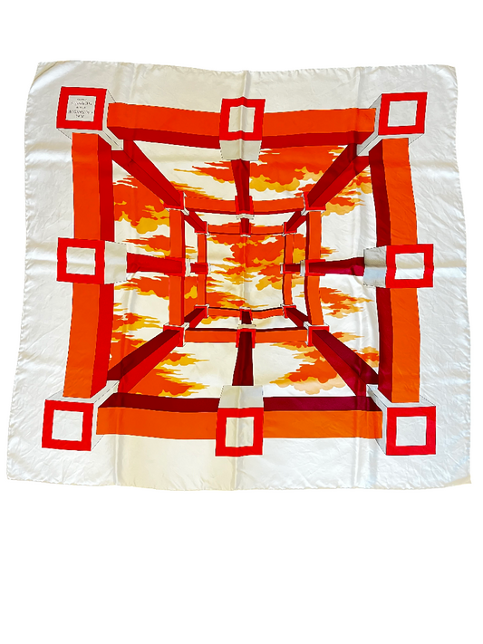 Hermes Carré 90 Silk multicolor, Orange, Silk, Scarf