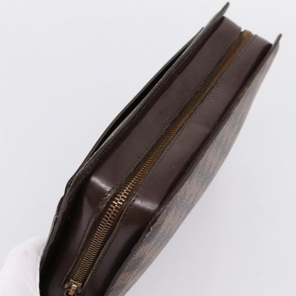 Louis Vuitton Pochette Saint Louis Damier, Brown, Canvas, Clutch