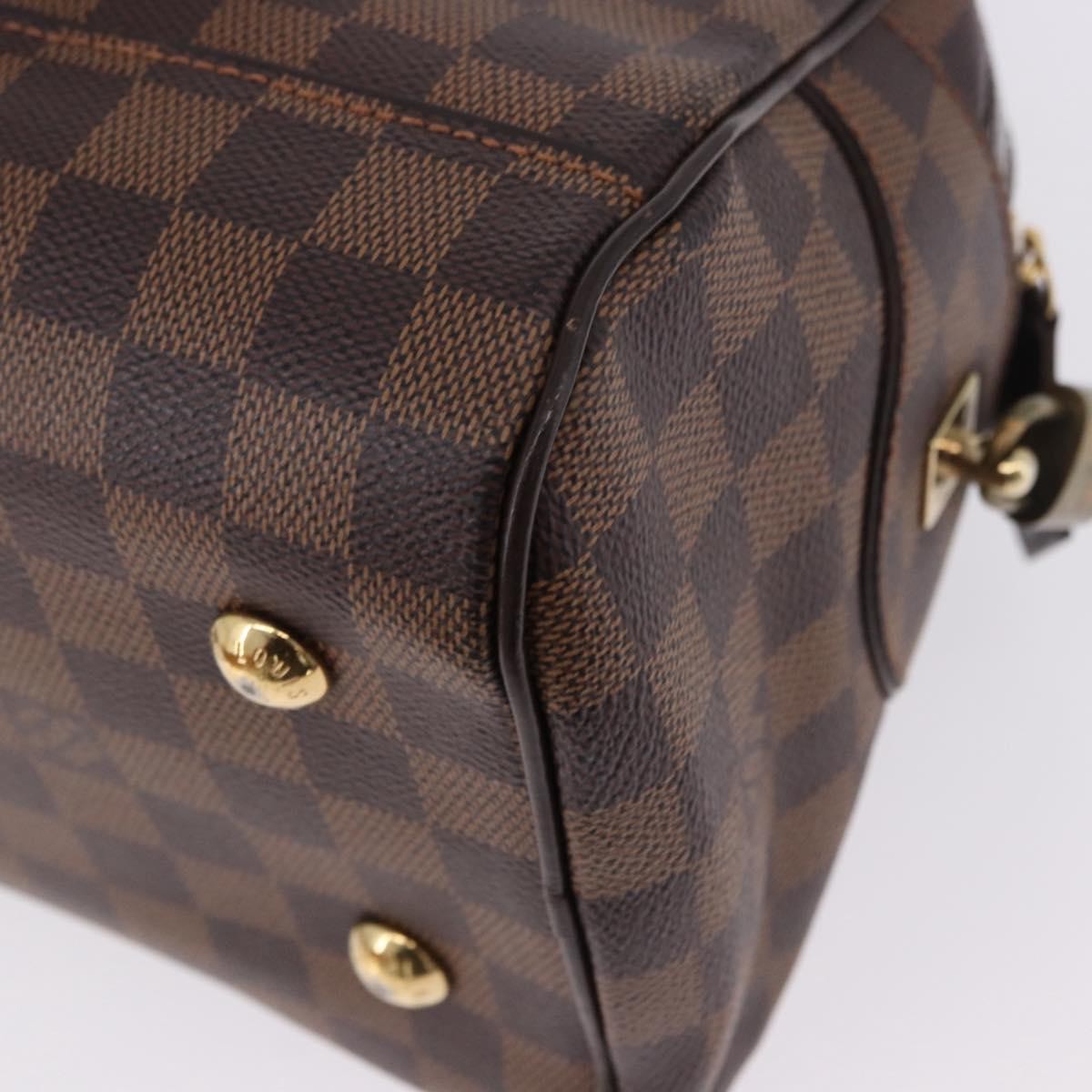 Louis Vuitton Duomo Boston Damier Ebene, Brown, Canvas, Handbag