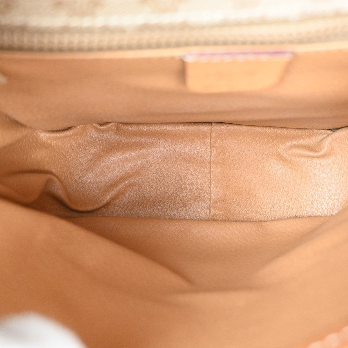 Celine Vintage Macadam Canvas and Leather, Beige, Canvas, Shoulder Bag