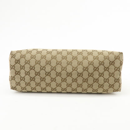 Gucci Web Strap Zip Messenger GG Canvas, Beige, Canvas, Handbag