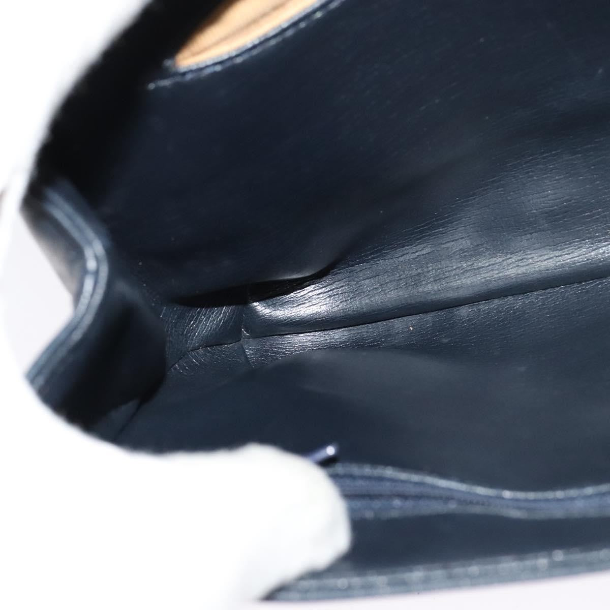 Givenchy Vintage 4G Leather, Navy, Leather, Shoulder Bag