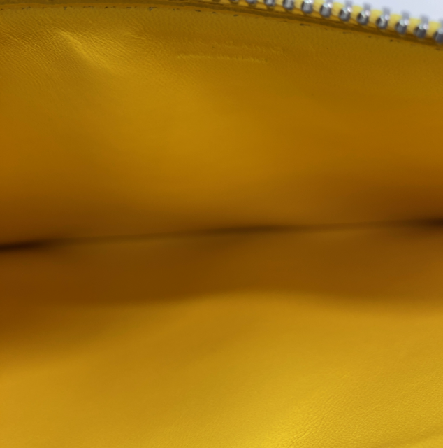 Salvatore Ferragamo Lingotto leather, Yellow, Leather, Clutch