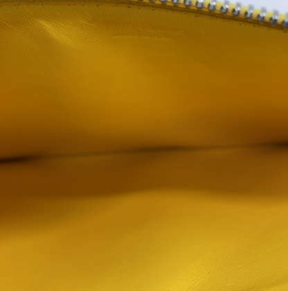 Salvatore Ferragamo Lingotto leather, Yellow, Leather, Clutch