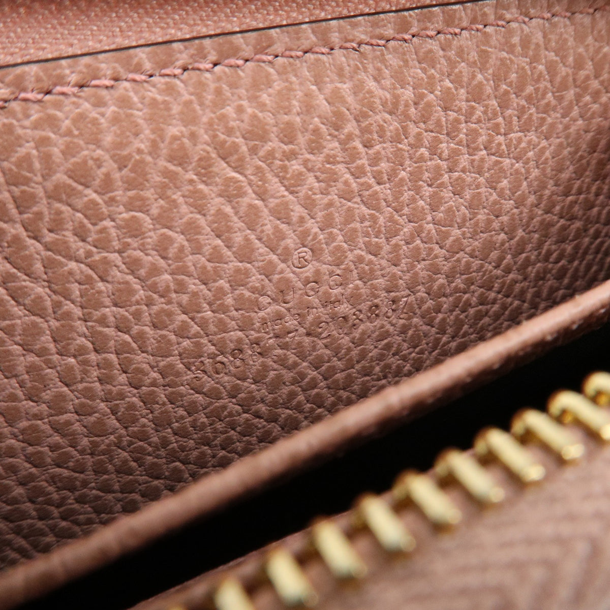 Gucci Swing Zip Around Leather, Pink, Leather, Wallet