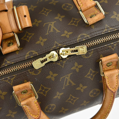 Louis Vuitton Keepall Monogram, Brown, Canvas, Travel Bag