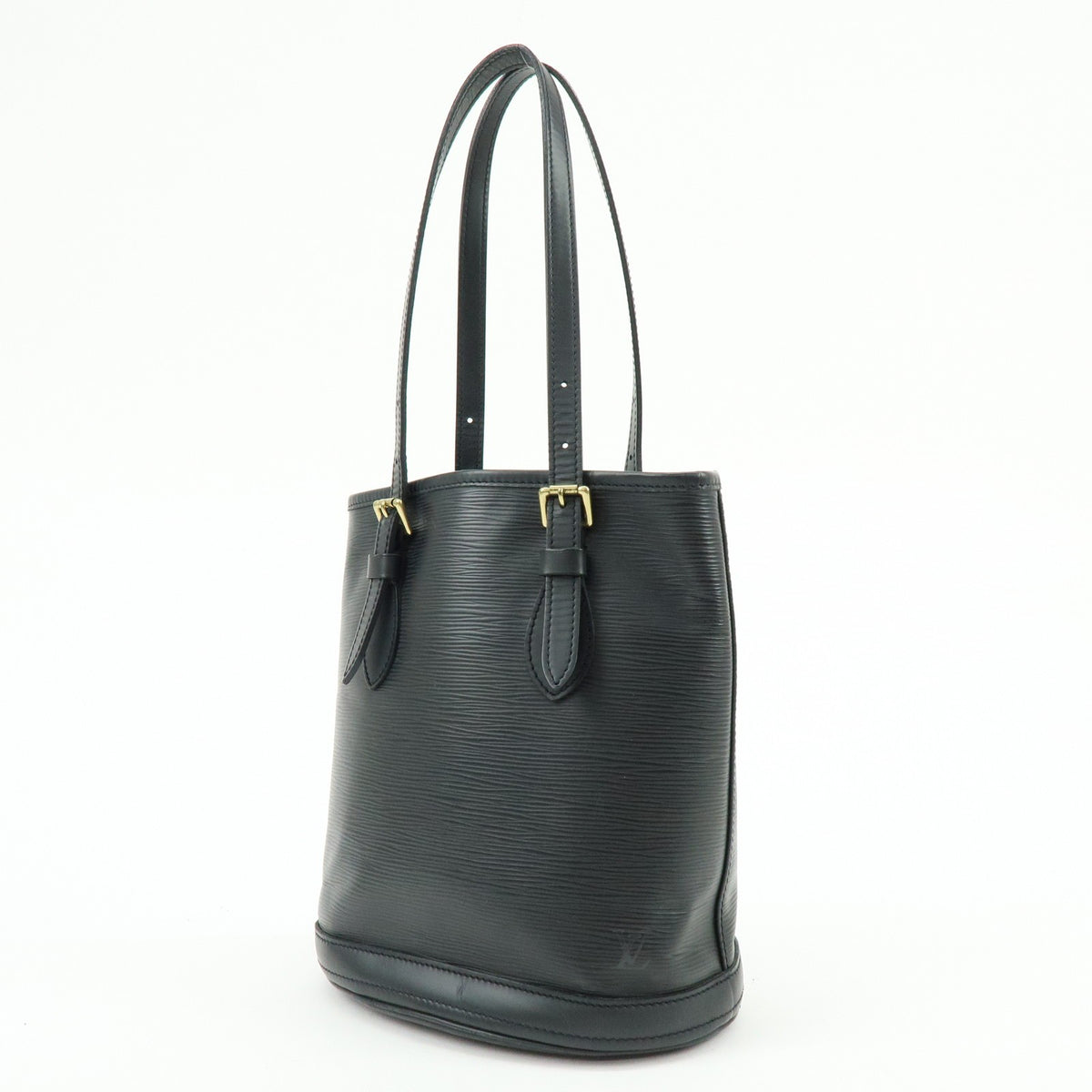 Louis Vuitton Petit Bucket Epi Leather, Black, Leather, Handbag