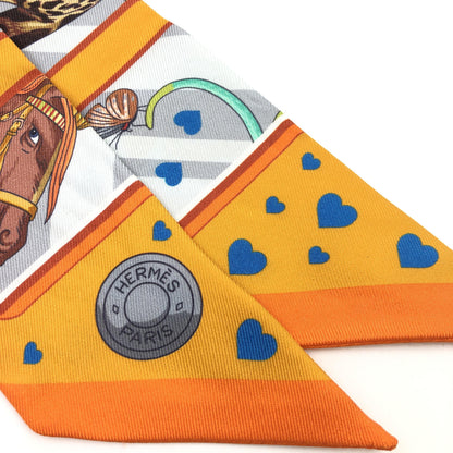 Hermes TWILLY SCARF Silk, Orange, Silk, Scarf