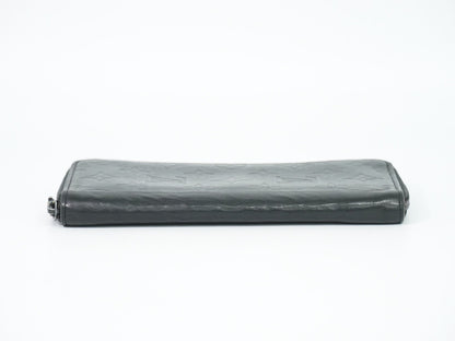 Louis Vuitton Zippy Monogram Shadow Leather, Black, Leather, Wallet