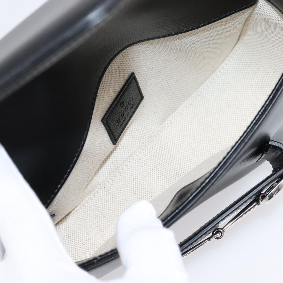 Gucci Horsebit 1955 Asymmetric Leather, Black, Leather, Shoulder Bag