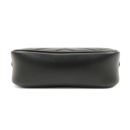 Gucci GG Marmont Matelasse Leather, Black, Leather, Shoulder Bag