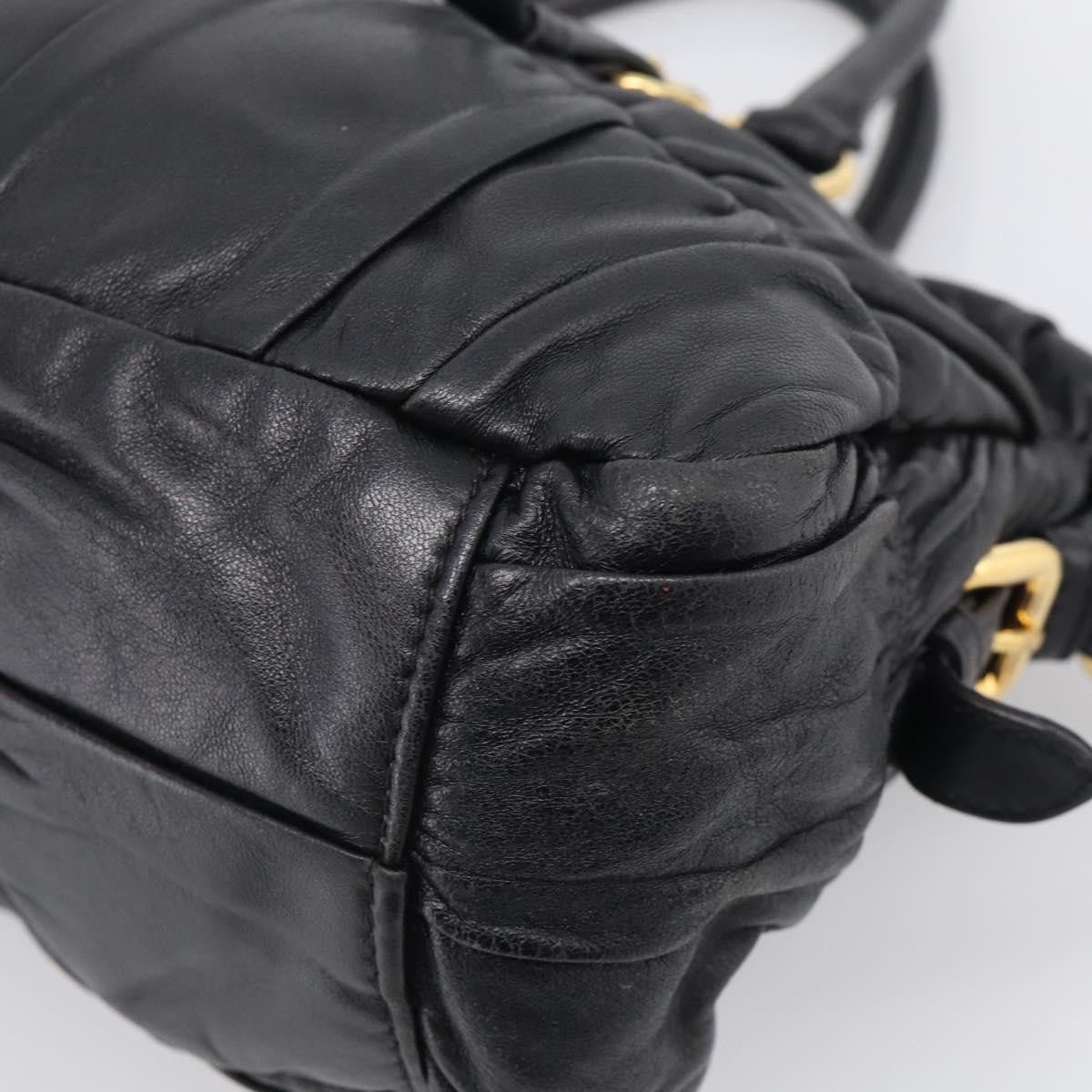 Prada Gaufre Convertible Satchel Nappa Leather, Black, Leather, Handbag