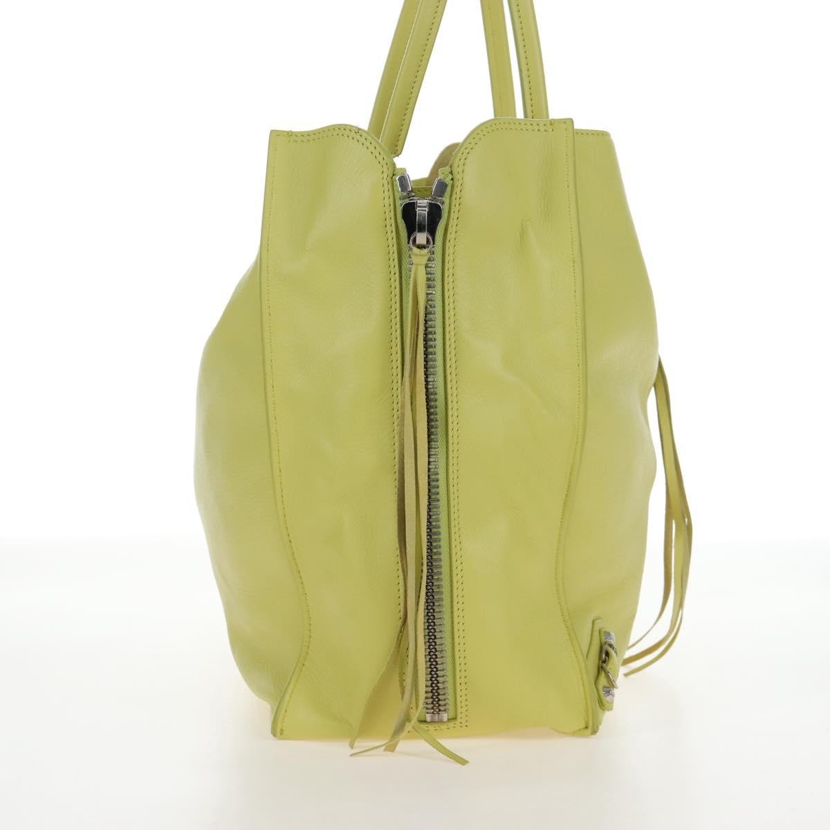 Balenciaga Papier A4 Zip Around Classic Studs Leather, Yellow, Leather, Handbag