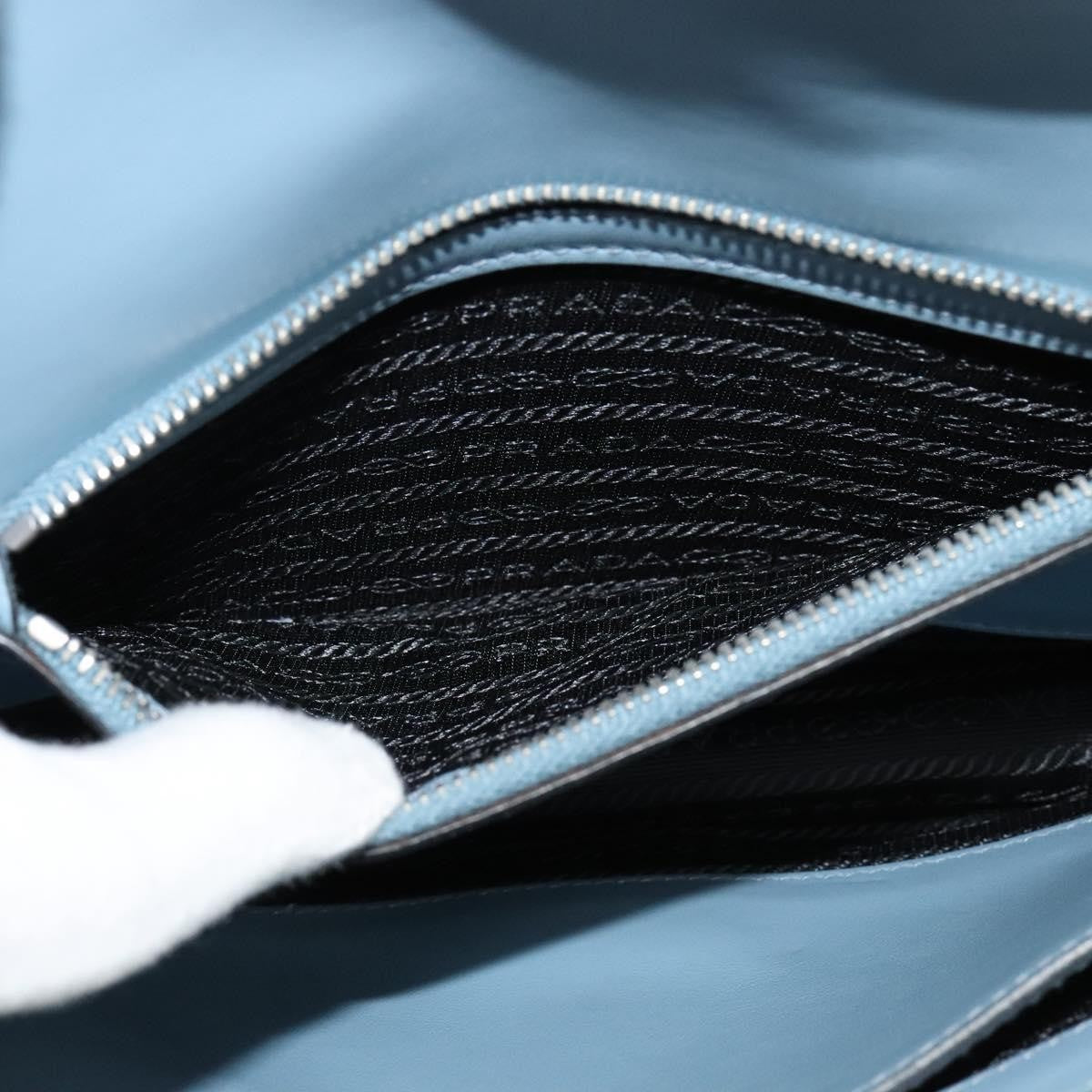 Prada Elektra Studded Leather, Blue, Leather, Shoulder Bag