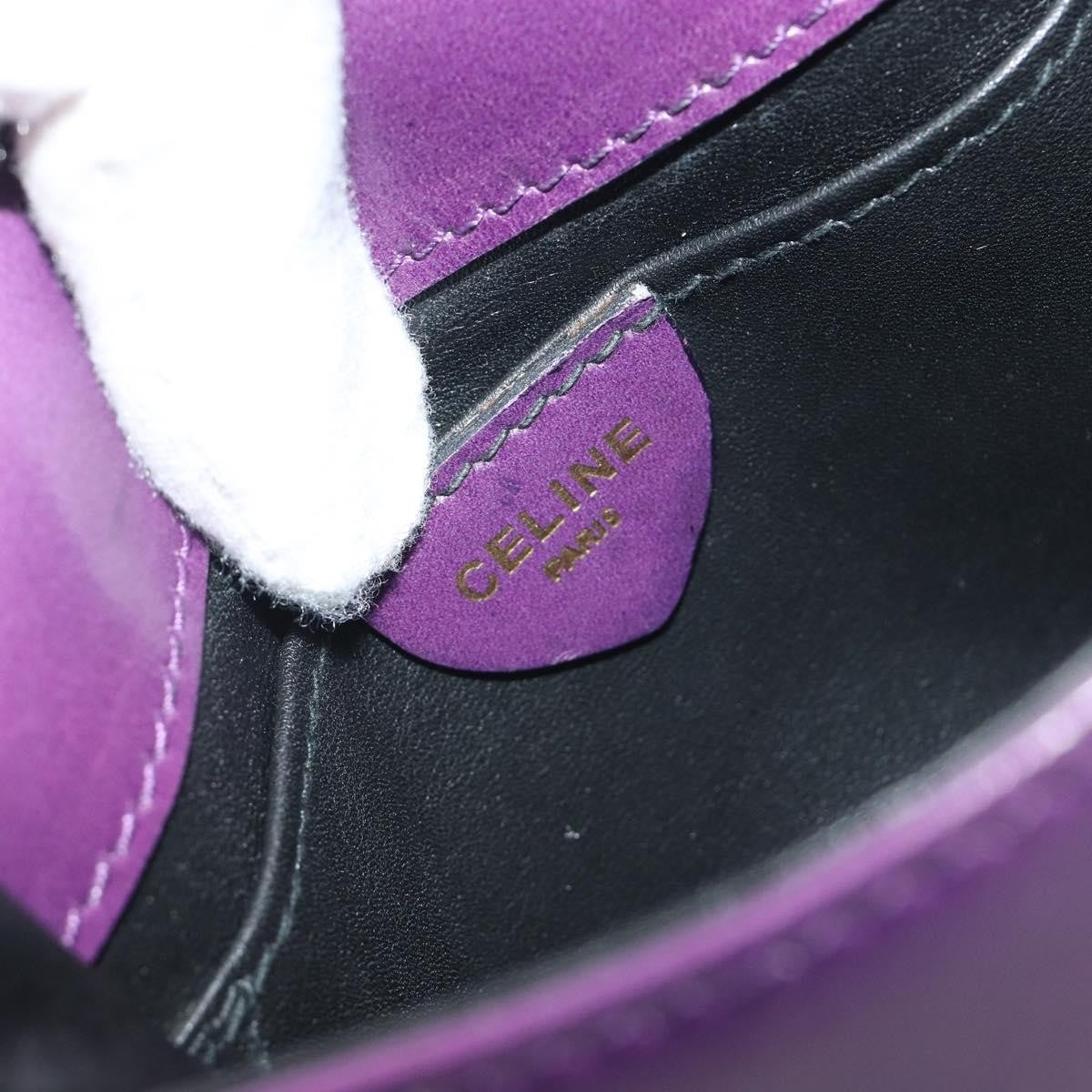 Celine Vintage Leather, Purple, Leather, Shoulder Bag