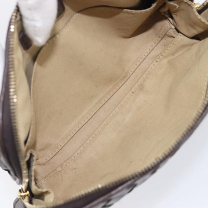 Bottega Veneta Zip Clutch Leather, Brown, Leather, Clutch