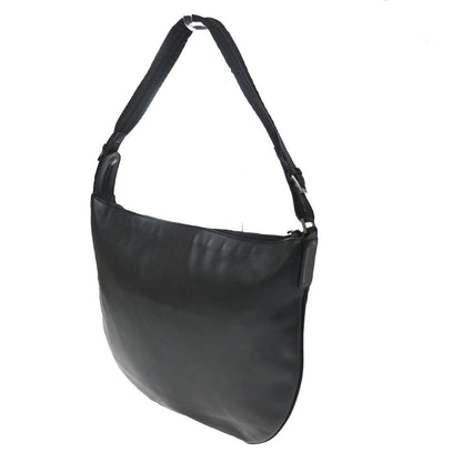 Gucci Vintage Web Half Moon Leather, Black, Leather, Shoulder Bag