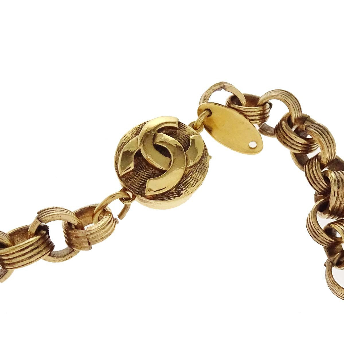 Chanel CC Necklace Faux Pearl and Metal, Multicolour, Gold Plated, Necklace