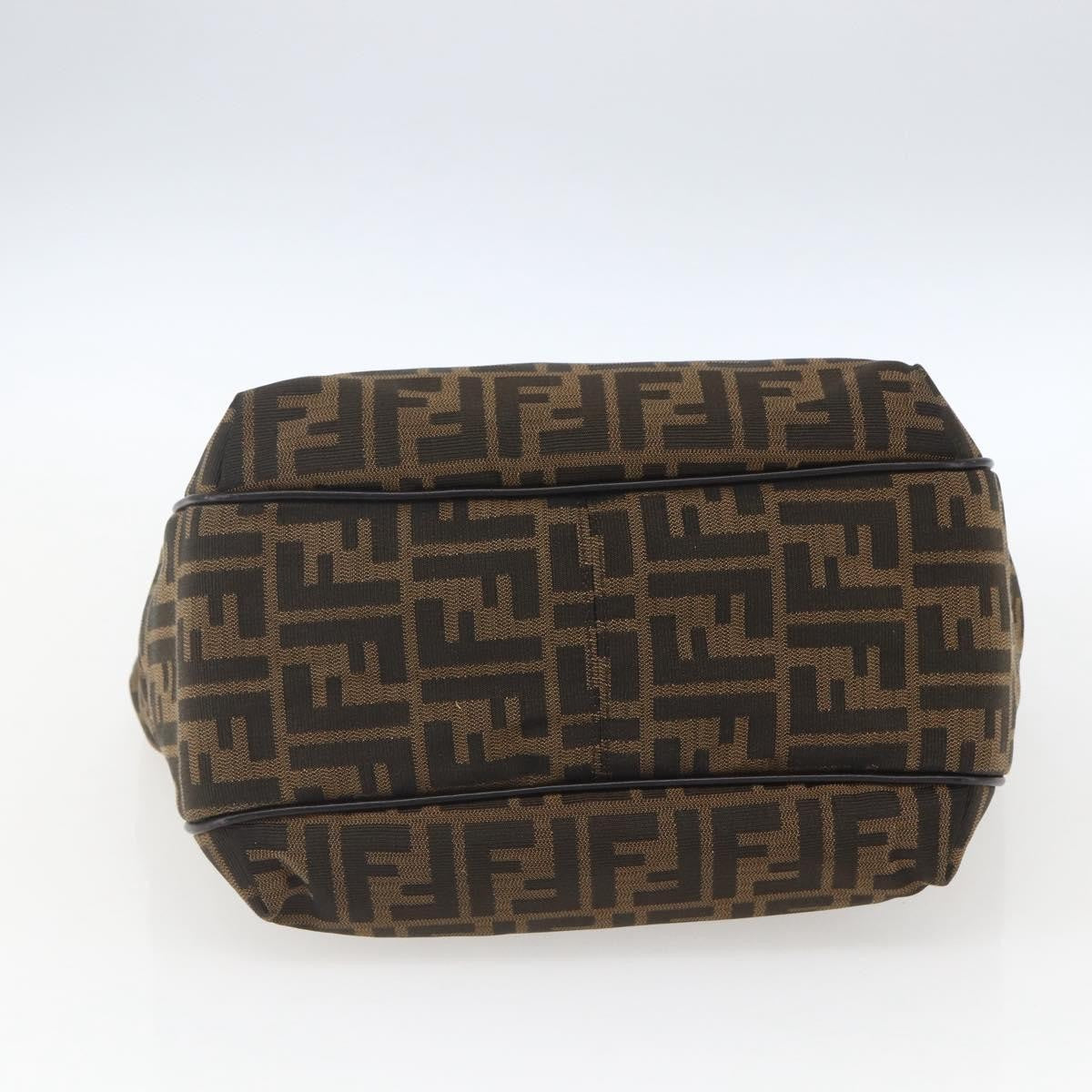 Fendi Chef Pleated Shopping Tote Zucca Canvas, Brown, Canvas, Tote Bag