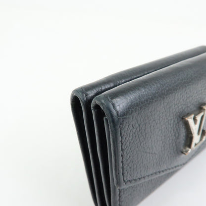 Louis Vuitton Lockmini Leather, Black, Leather, Wallet