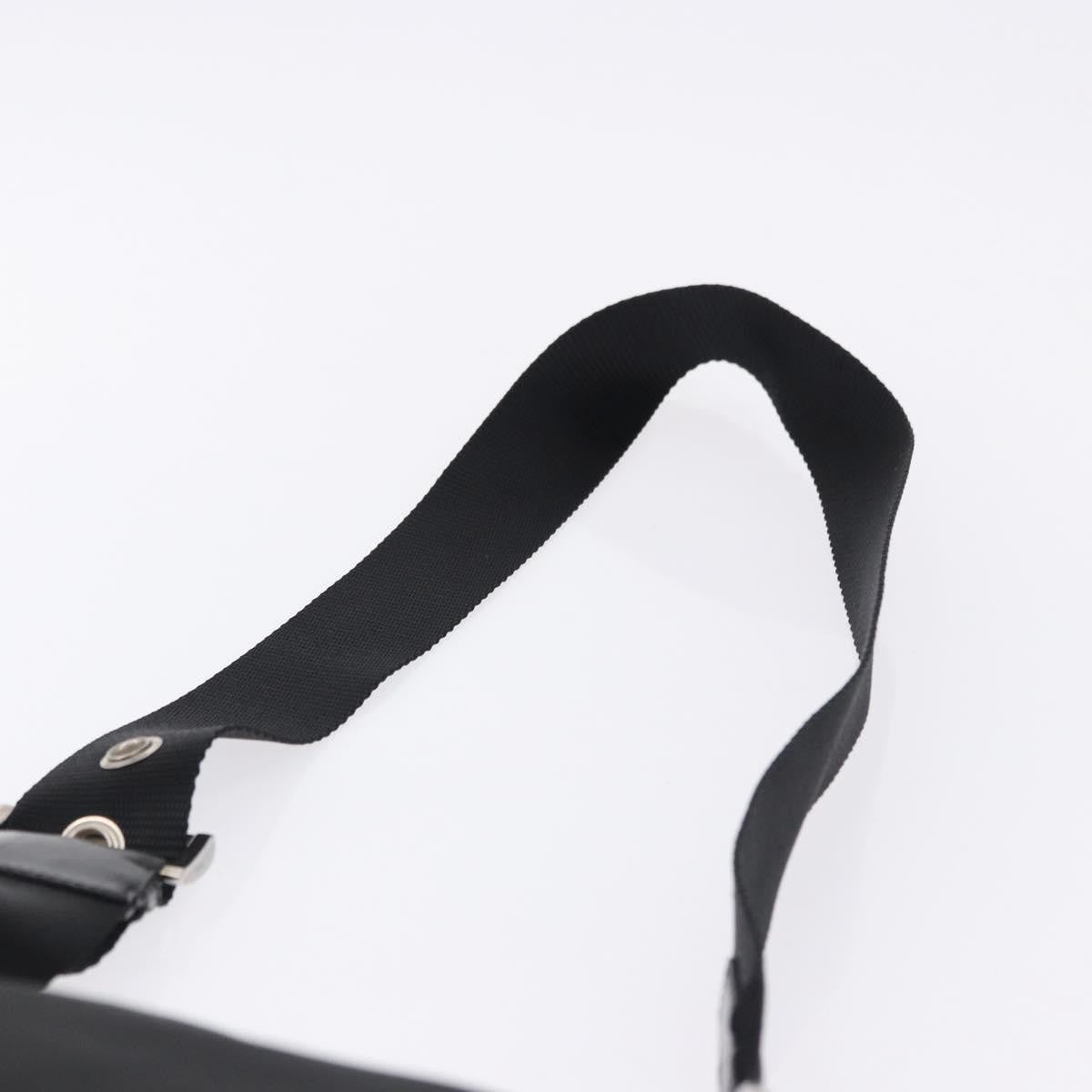 Prada Zip Messenger Tessuto with Leather, Black, Nylon, Handbag