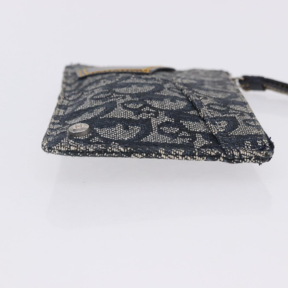Christian Dior A5 Pouch Oblique Canvas, Navy, Canvas, Clutch