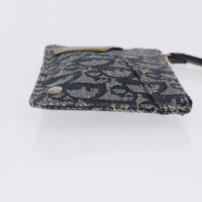 Christian Dior A5 Pouch Oblique Canvas, Navy, Canvas, Clutch