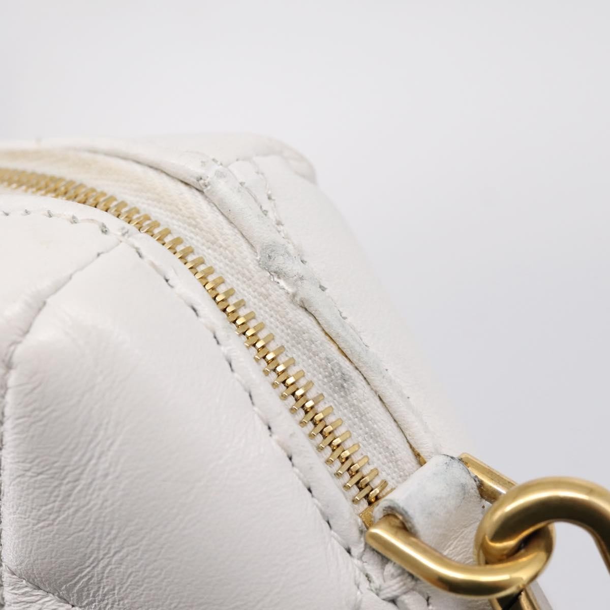 Balenciaga Touch B. Camera Quilted Leather, White, Leather, Handbag