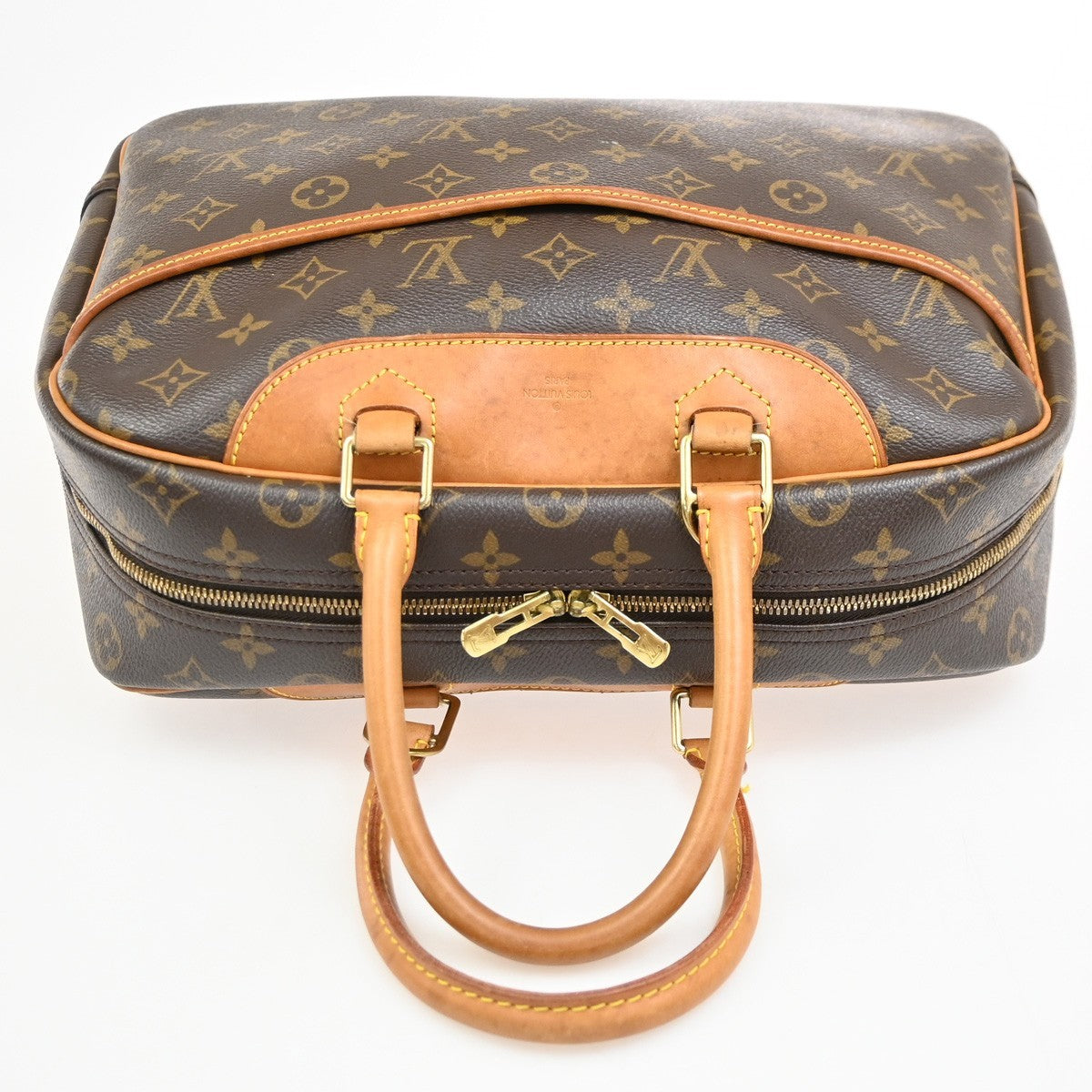 Louis Vuitton Deauville Monogram, Brown, Canvas, Handbag