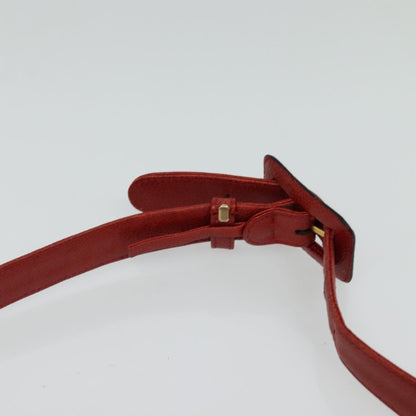 Chanel Vintage Zip Belt Quilted Caviar, Red, Leather, Shoulder Bag