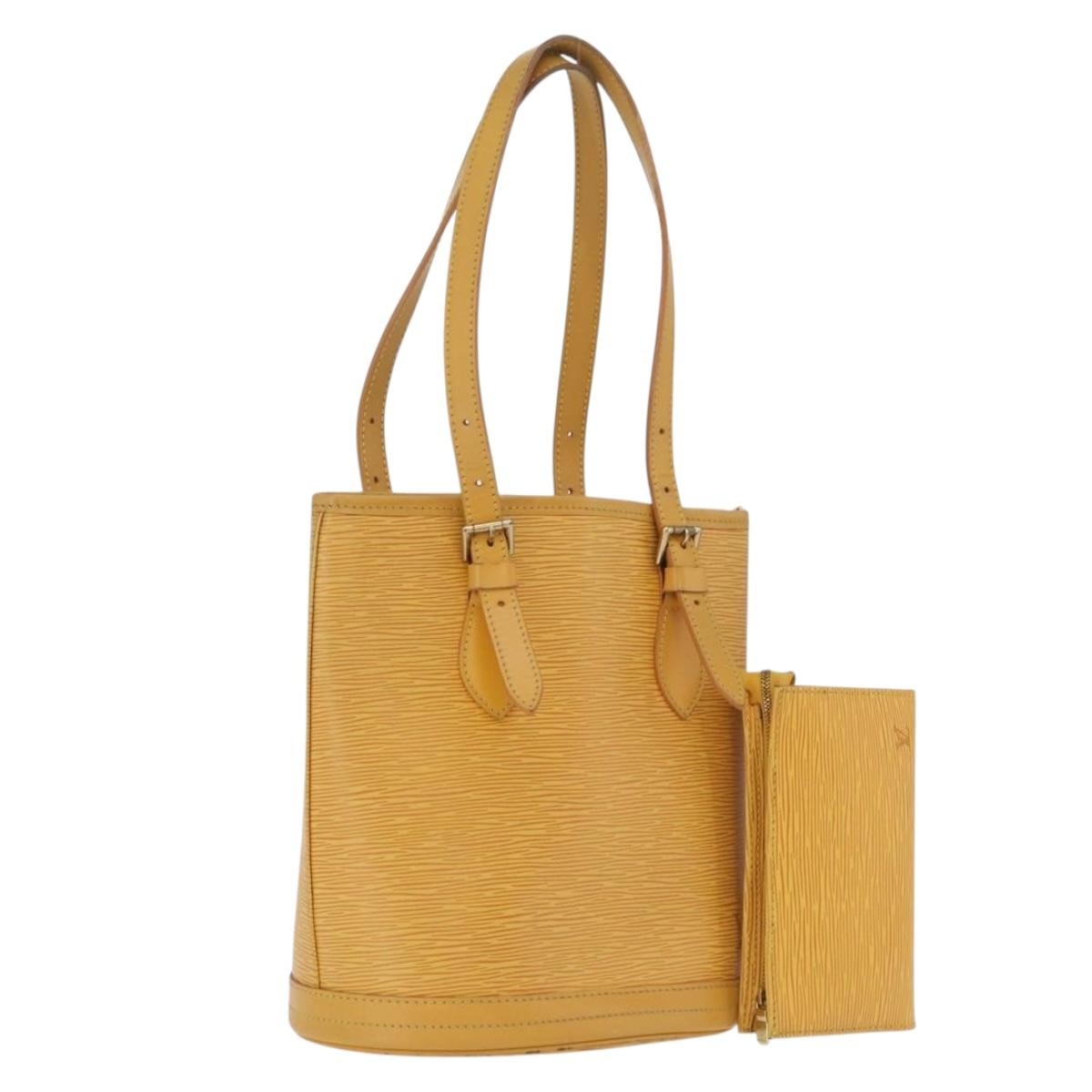 Louis Vuitton Petit Bucket Epi Leather, Yellow, Leather, Handbag