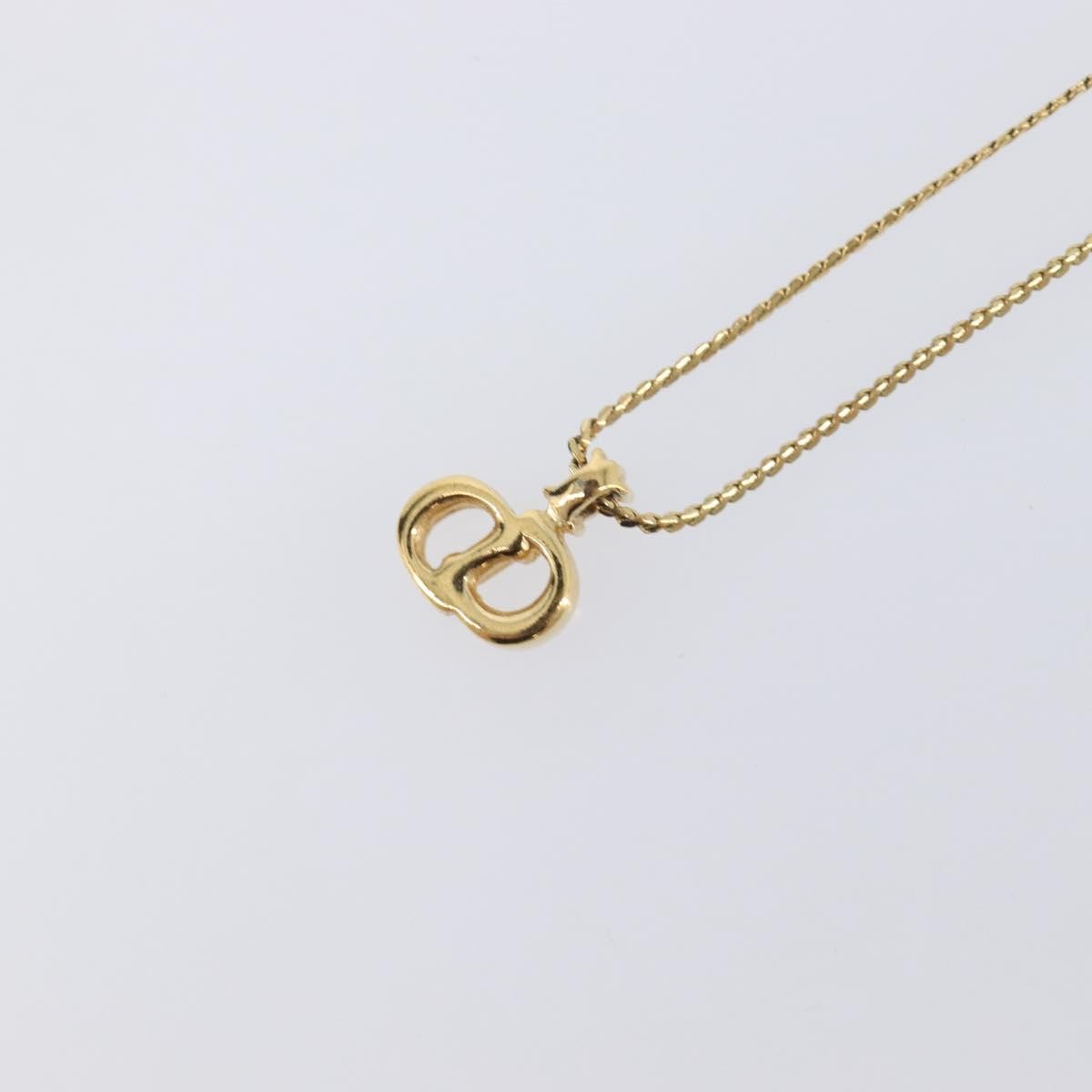 Christian Dior CD Pendant Metal, Gold, Metal, Necklace