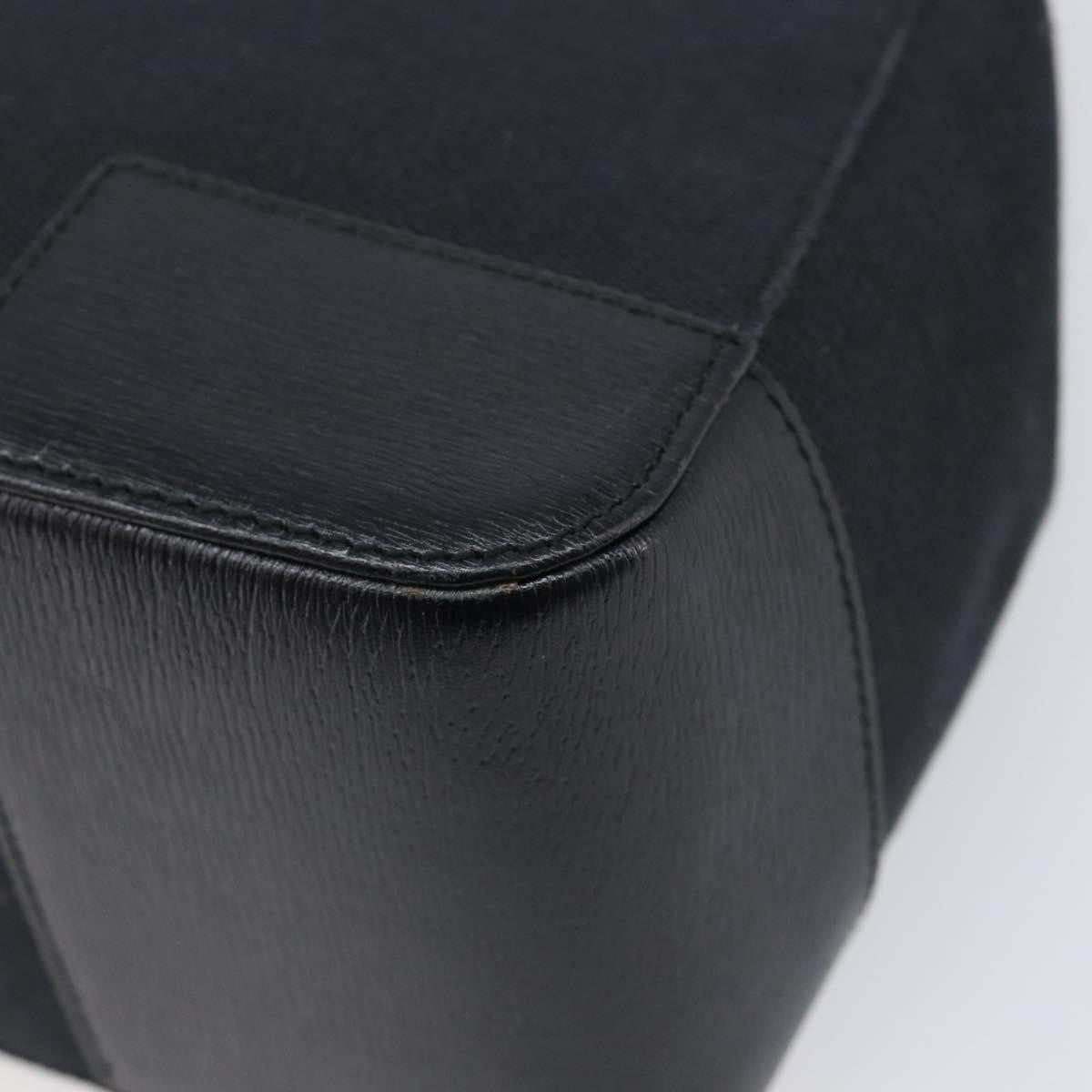Gucci Vintage G logo Canvas, Black, Leather, Shoulder Bag