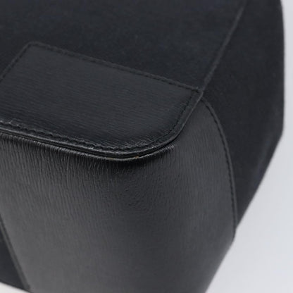 Gucci Vintage G logo Canvas, Black, Leather, Shoulder Bag