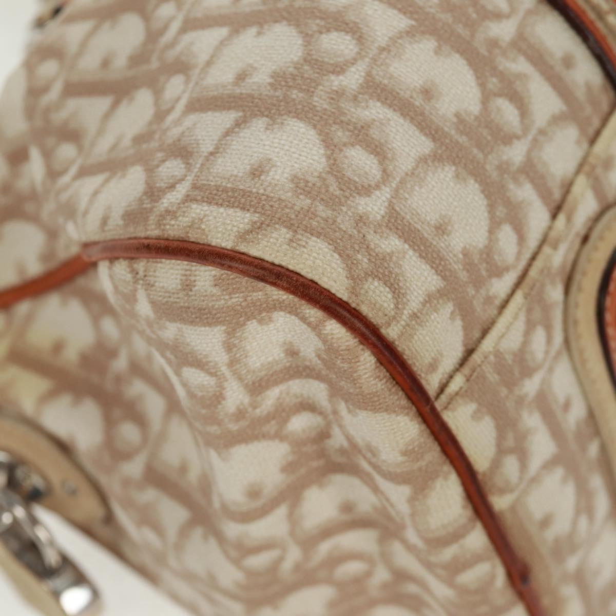 Christian Dior Vintage Trotter Romantique Boston Diorissimo Coated Canvas, Beige, Canvas, Handbag