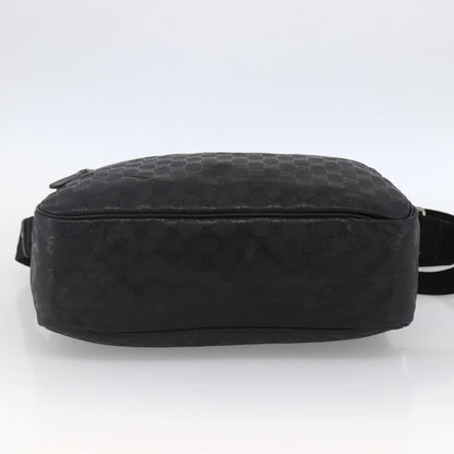 Gucci Zip Messenger GG Imprime, Black, Canvas, Shoulder Bag