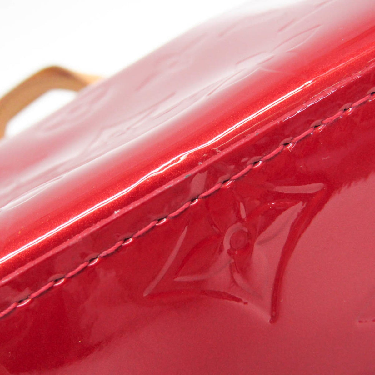 Louis Vuitton Reade Monogram Vernis, Red, Patent Leather, Handbag