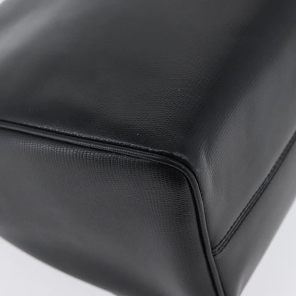 Celine Circle Logo Leather, Black, Leather, Shoulder Bag
