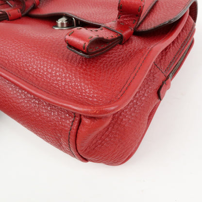 Prada Shoulder Leather, Red, Leather, Shoulder Bag