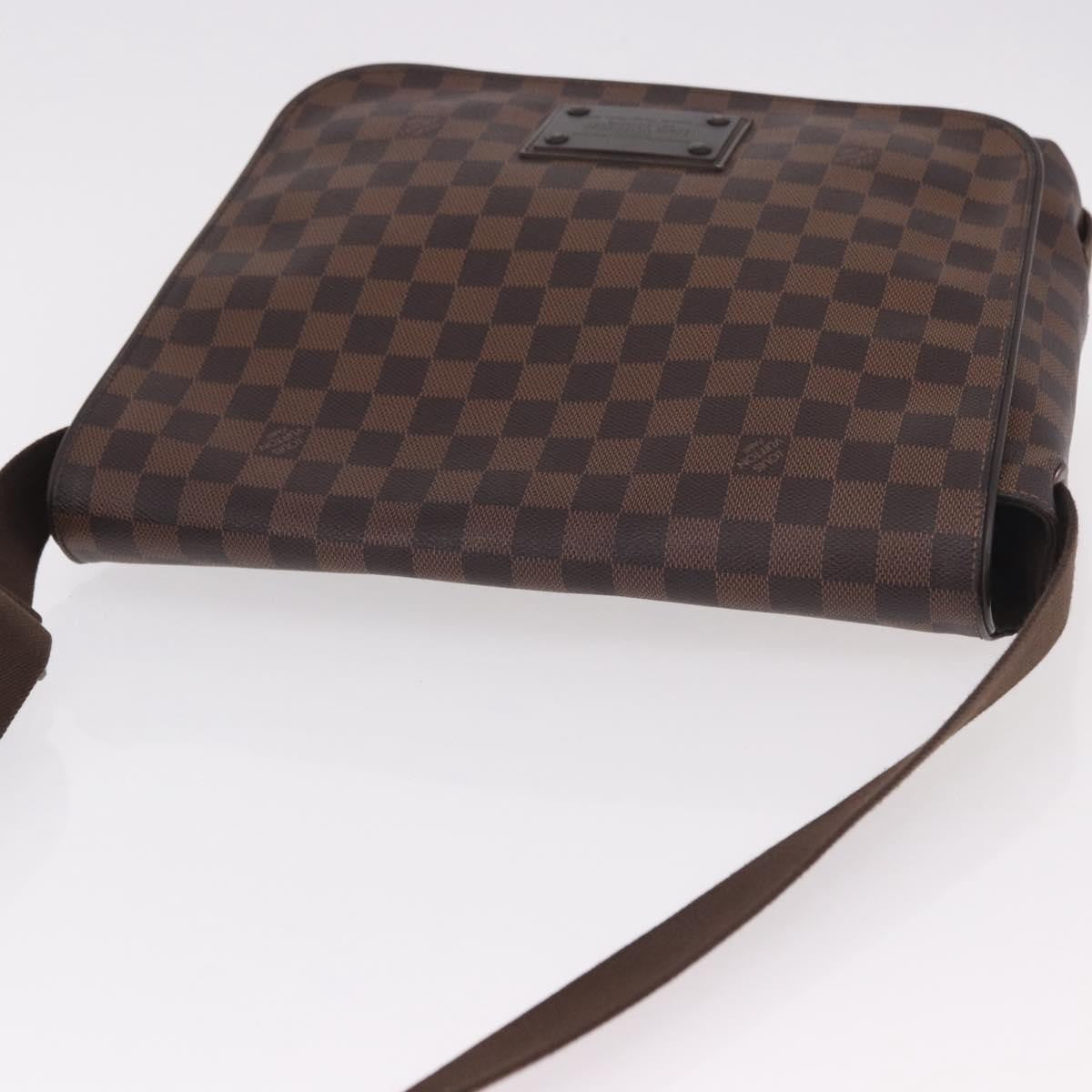 Louis Vuitton Brooklyn Damier Ebene, Brown, Canvas, Shoulder Bag