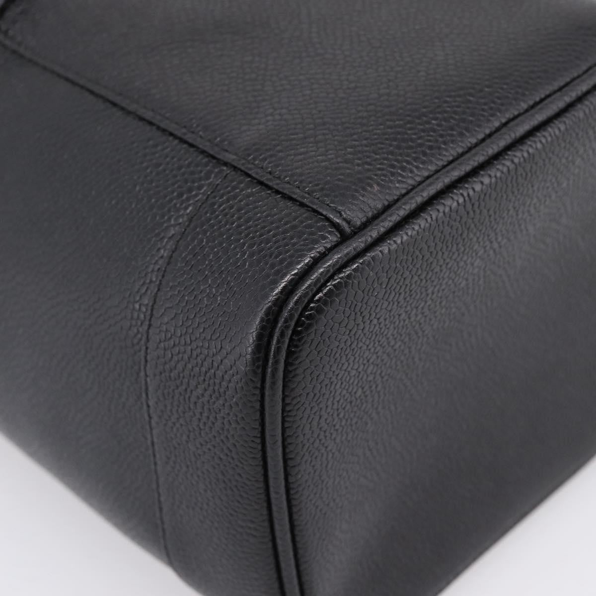 Chanel Vintage Timeless Cosmetic Case Caviar, Black, Leather, Handbag