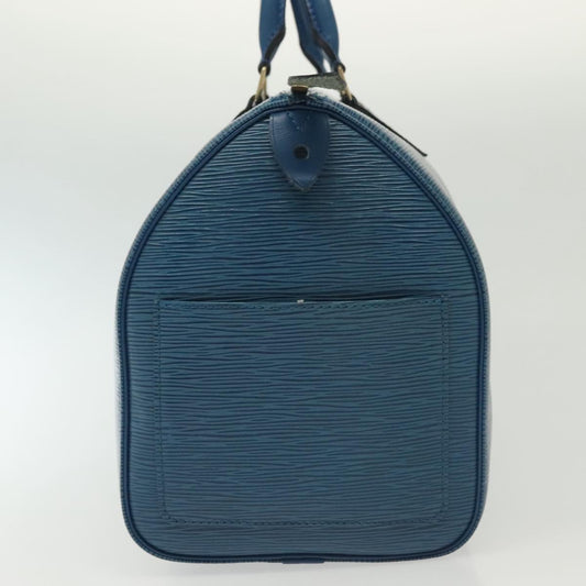 Louis Vuitton Speedy Handbag Epi Leather, BLUE, LEATHER, Handbag
