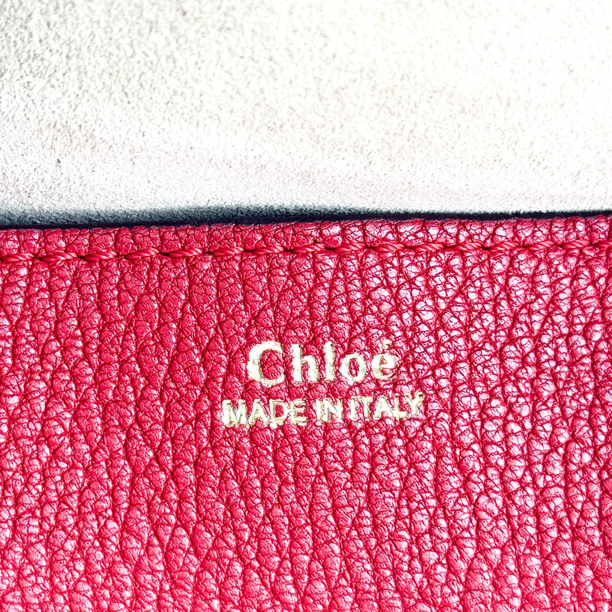 Chloe Drew Leather, Red, Leather, Crossbody Bag